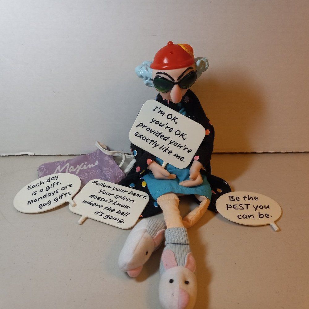 Hallmark  Vintage Maxine Doll with (4) Affirmation Balloons